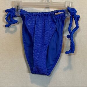 AA-224 Aerie NWT Cheekiest Side‎ Tie Blue Lined Summer Swim Bikini Bottoms